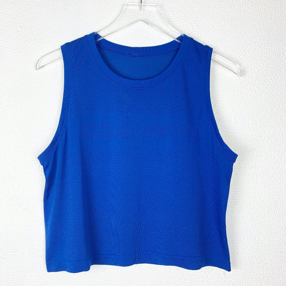 lululemon | Breeze By Muscle Crop Tank *lululemon Jet Stream
